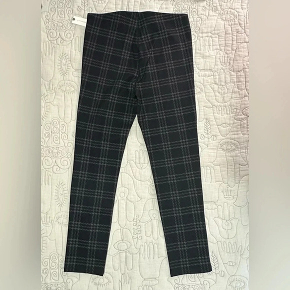NWT Anthropologie Sanctuary L Plaid Leggings Gray Black Tan - Picture 3 of 9